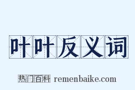 叶叶反义词是什么意思的图片